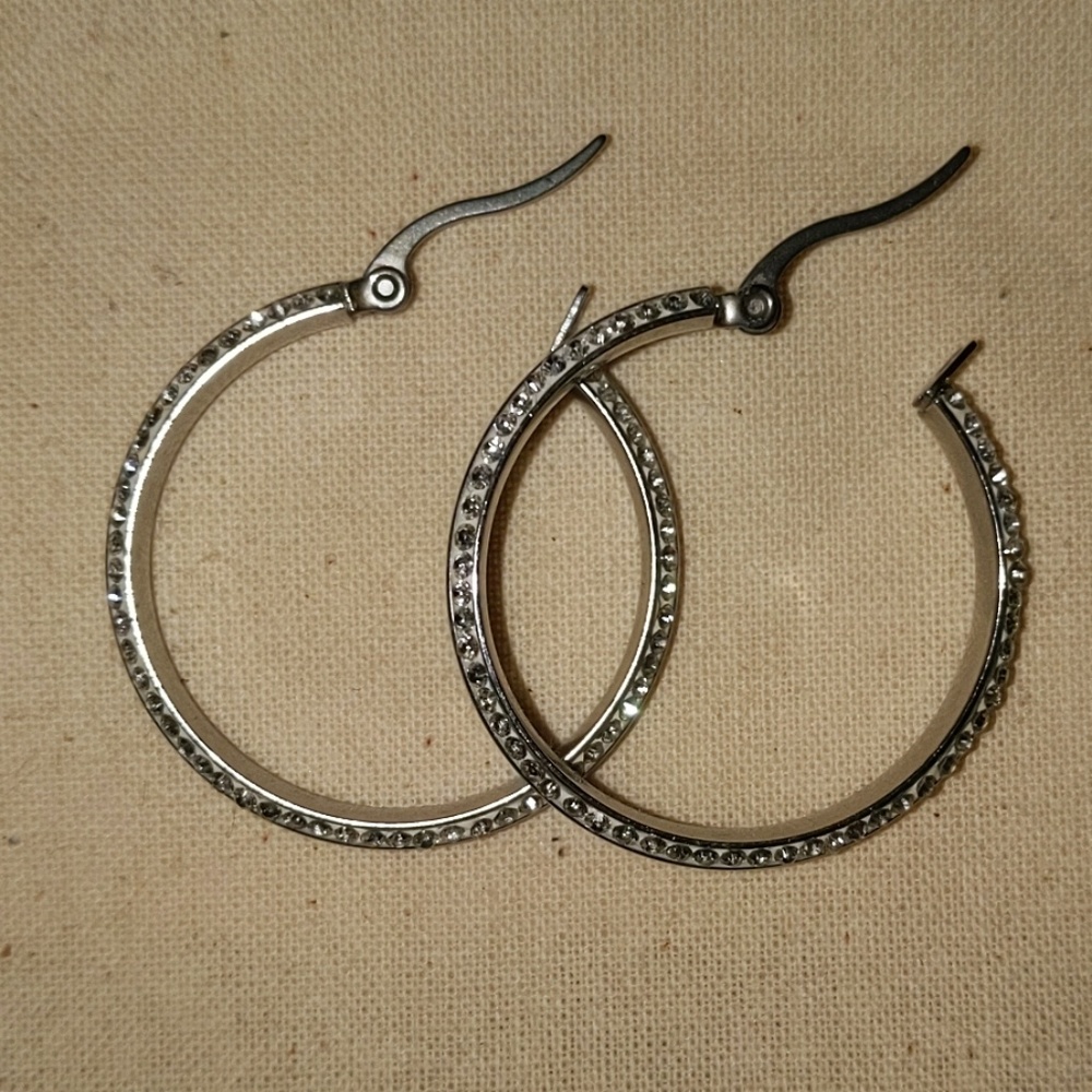Silver Hoops